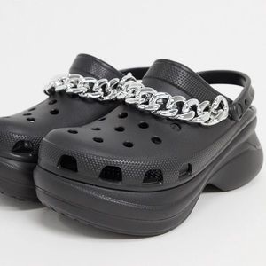 Crocs Classic Bae Clog with Chain Platform Clogs Y2K